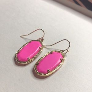 Kendra Scott Magenta Gold Dani Earrings.